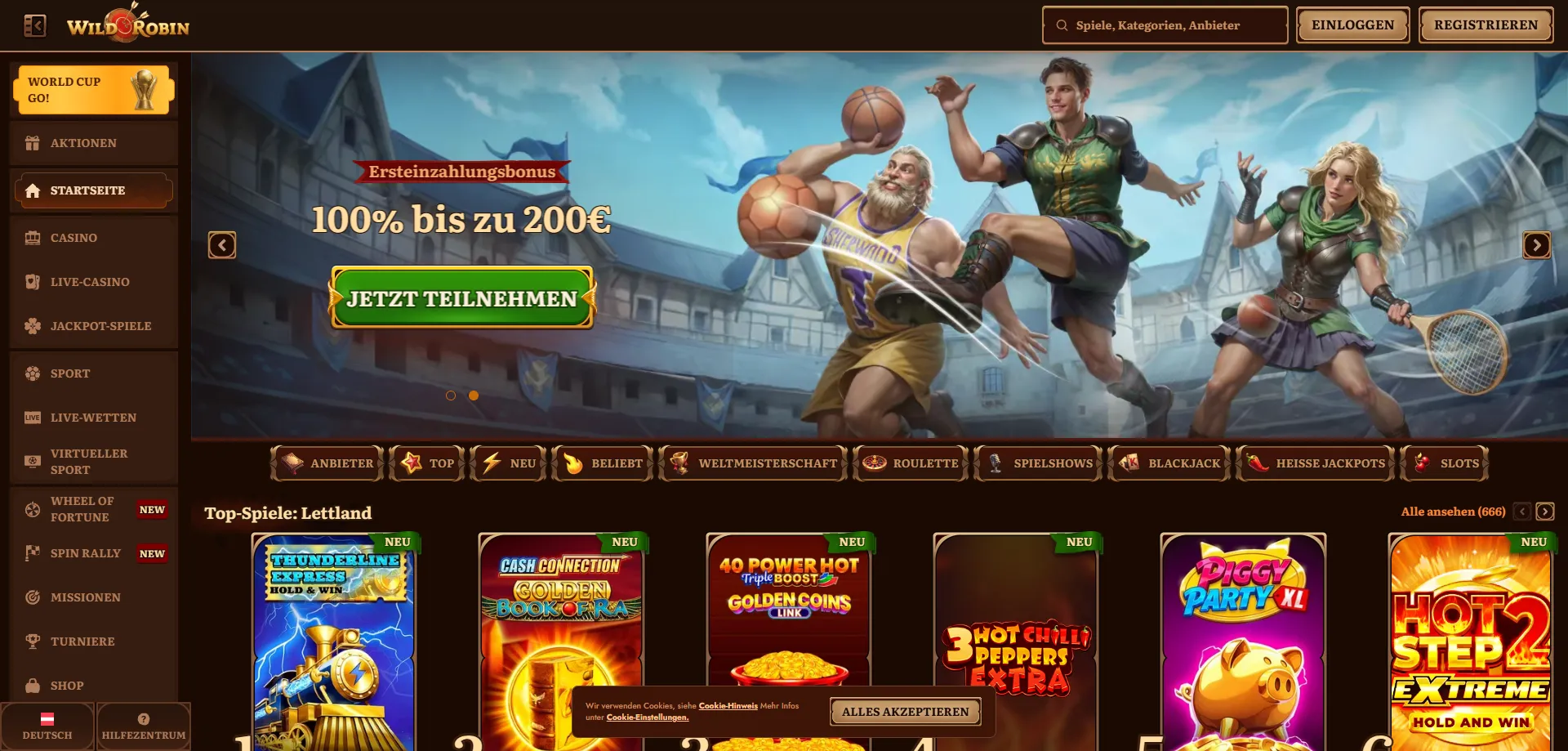 WildRobin Casino Österreich Übersicht – Sportwetten und Slots für Spieler
